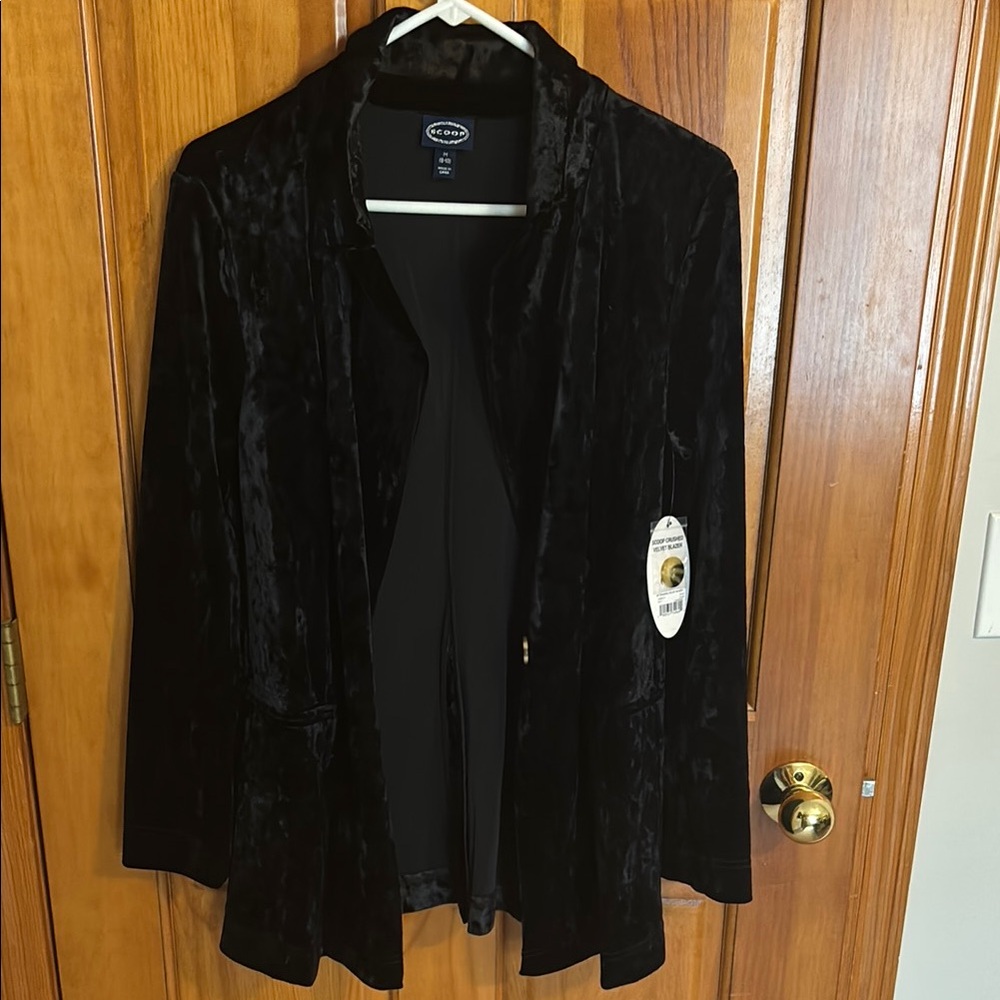 Catherines Black Velvet Blazer